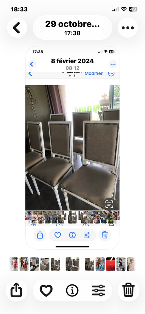 6 chaises style, Louis XVI 180 Antibes (06)