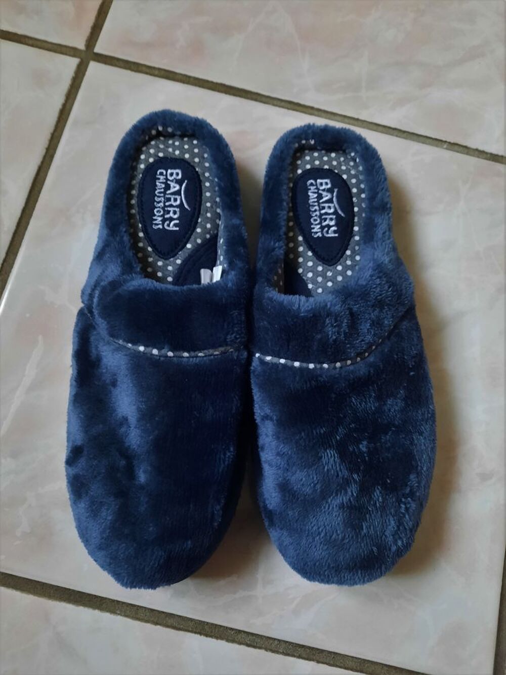 pantoufles chaussons mules bleu marine Barry neuf - P 36 Chaussures