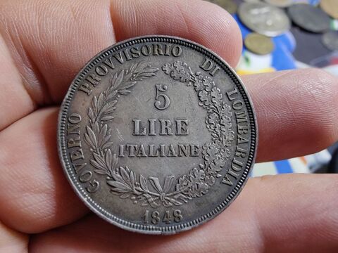 Jolie et pas courante piece en argent de 5 lire italiano de Saint-Sulpice (81)
