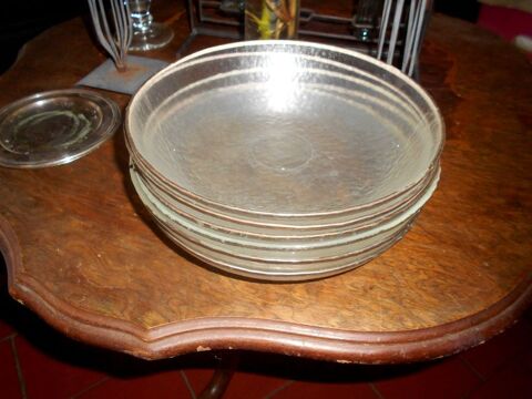 Lot de 6 assiettes creuses en verre 10 Monflanquin (47)