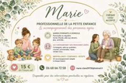   Garde d enfants à domicile et services à la personne agée 