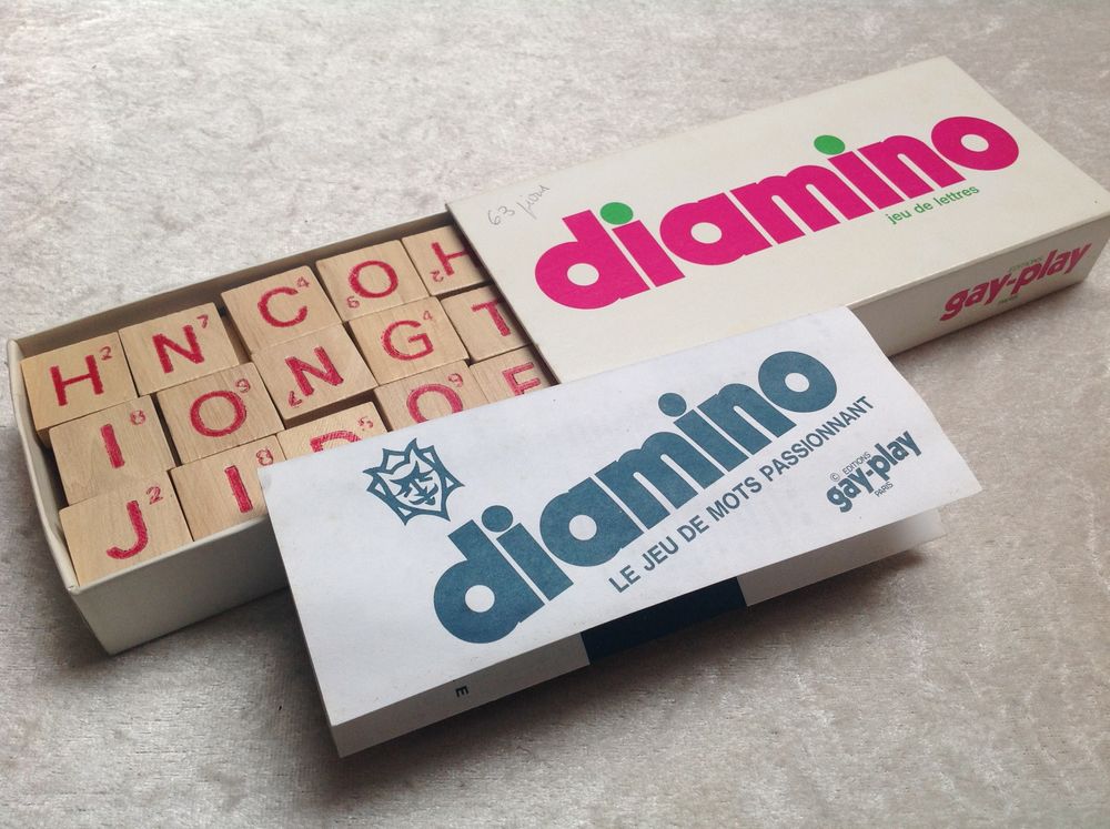 DIAMINO JEU DE LETTRES VINTAGE AVEC NOTICE Envoi possible
Jeux / jouets