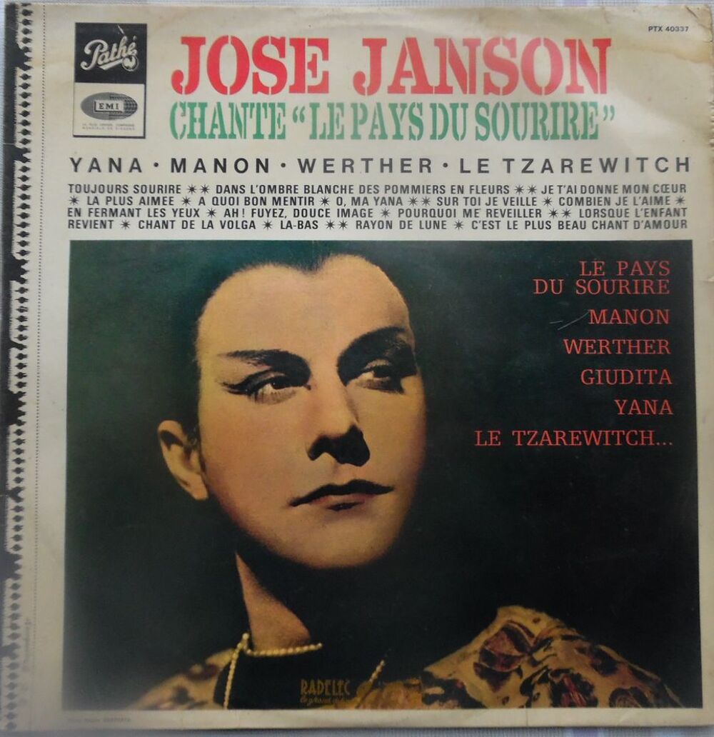 Jos&eacute; Janson chante le pays du sourire 33 tours collector CD et vinyles