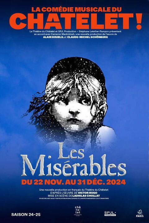 2 places - Les Misérables - Théâtre Châtelet - 28/11 Drancy (93)