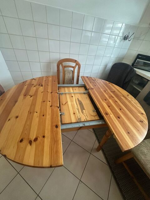 Table ronde extensible en bCanapé d'angle design cois massif 139 Villabé (91)