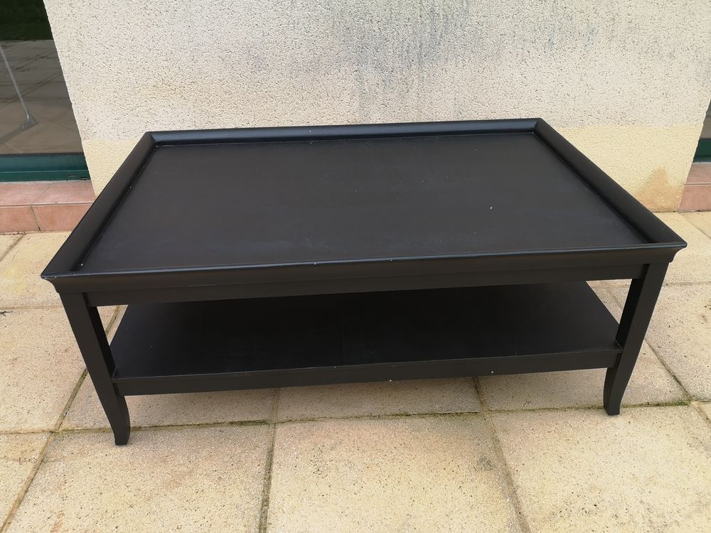 Table de salon noire rectangulaire Meubles