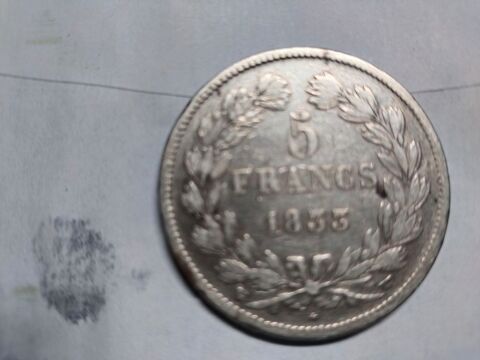 1 pice de 5 francs franaise en argent anne 1833 . 70 Dolus-d'Olron (17)