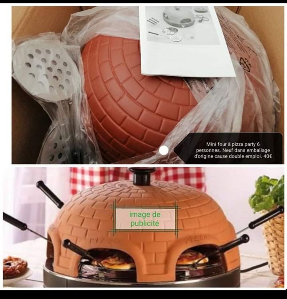 Mini four &agrave; pizza party pour 6 personnes neuf Electroménager