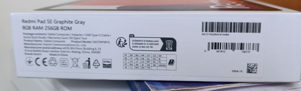 tablette REDMI PAD SE
Matériel informatique
