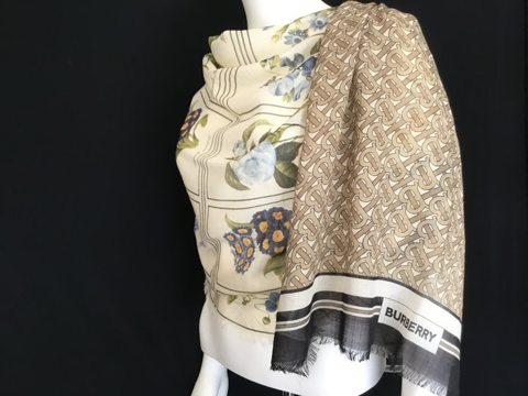 Grande charpe/Chle - Burberry London England - 220X65 cm 280 Versailles (78)