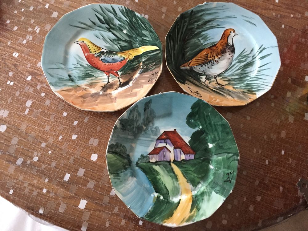 Lot 3 Assiettes Anciennes Cuisine