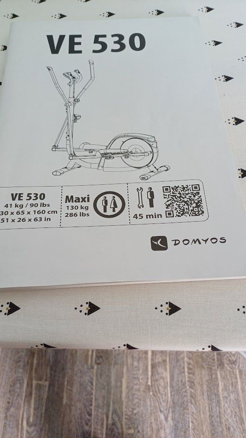 V&eacute;lo elliptique de la marque DOMYOS, r&eacute;f. VE 530 Sports