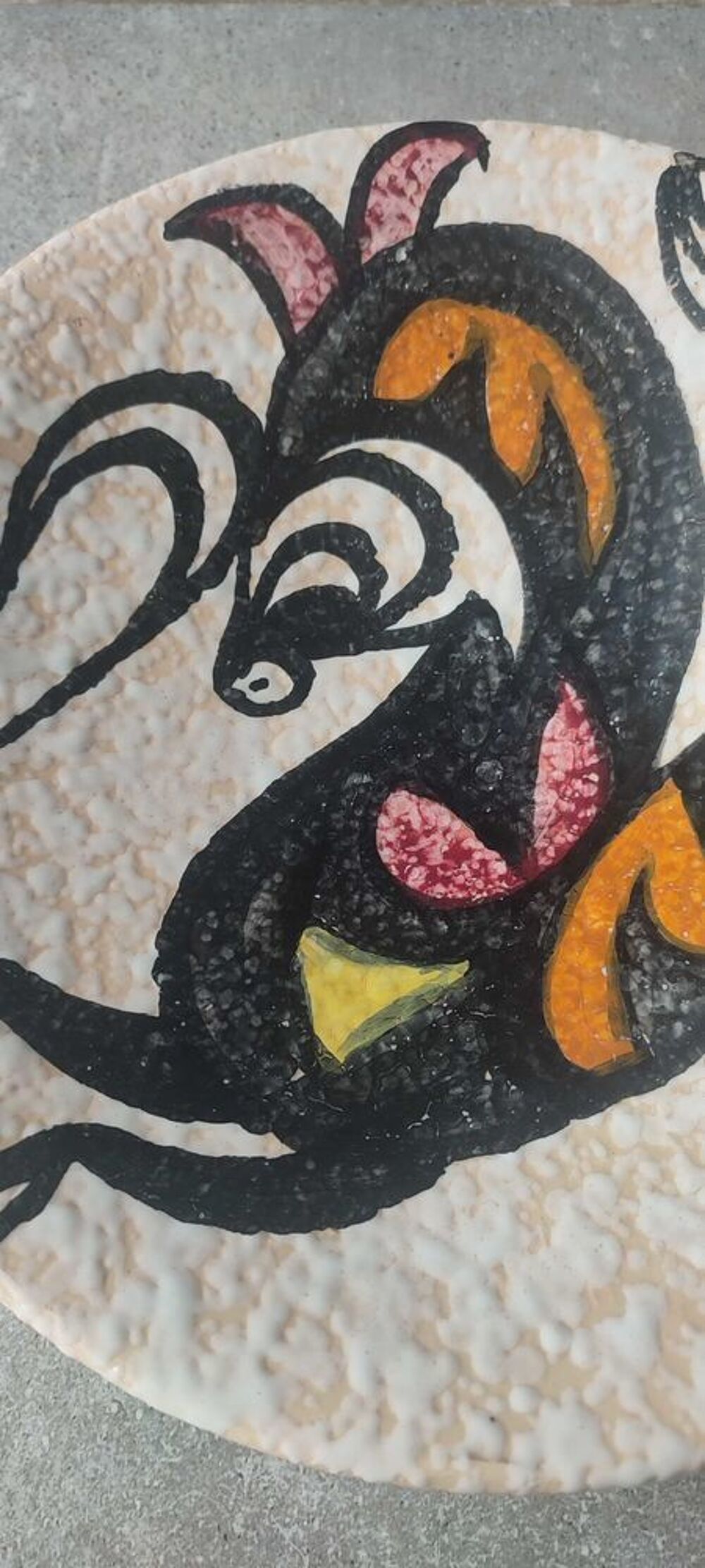 Plat Mural "Toro de Lidia" ceramique Style Pop Art Sanguino 