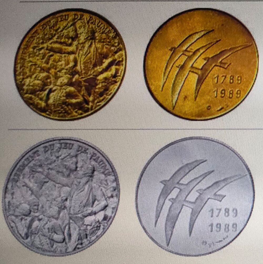 2 Pi&egrave;ces de collection Monnaie de Paris 
Argent, Bronze 