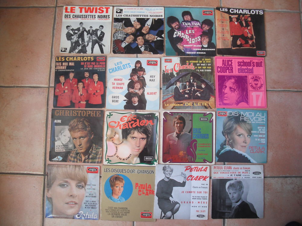 disques vinyles 45t ann&eacute;e 60 CD et vinyles