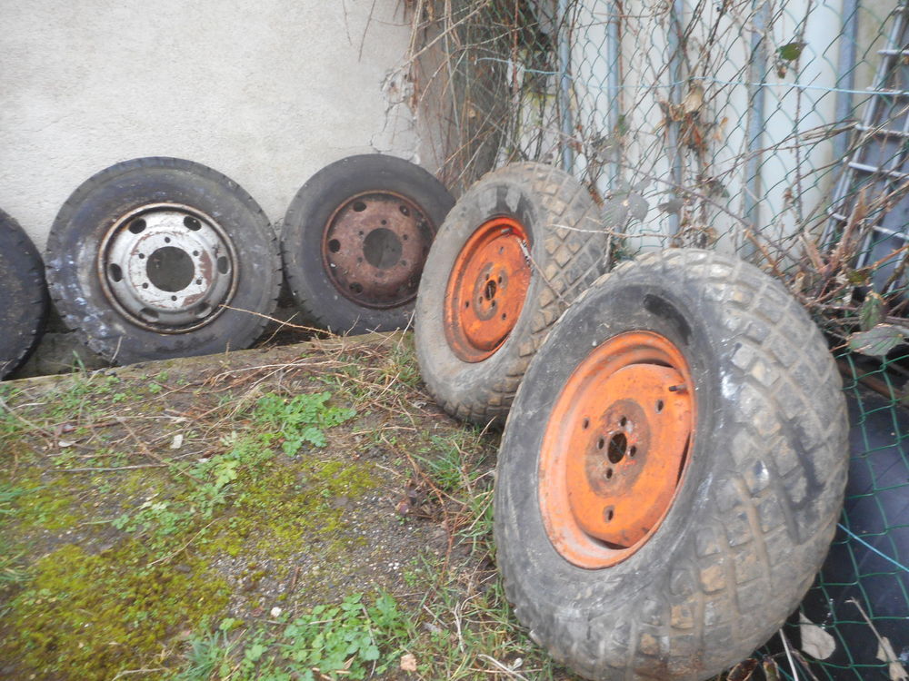 Paire de pneus tracteur ou remorque agricole en 16'' pouces Jardin