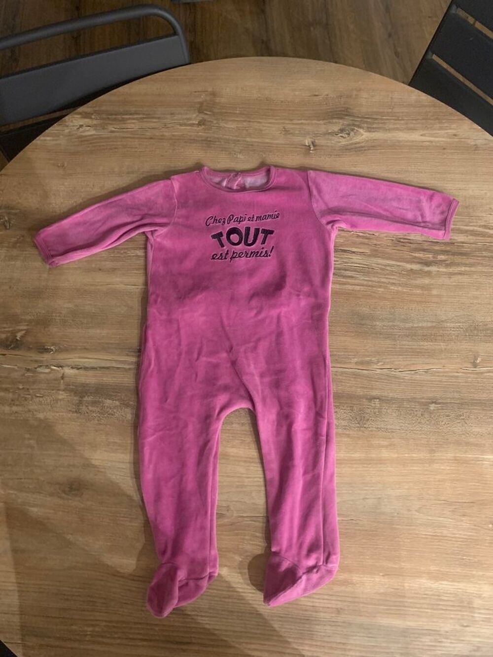 Pyjama enfant fille &acute;&acute; Chez papi et mami tout est permis &acute;&acute; V�tements enfants