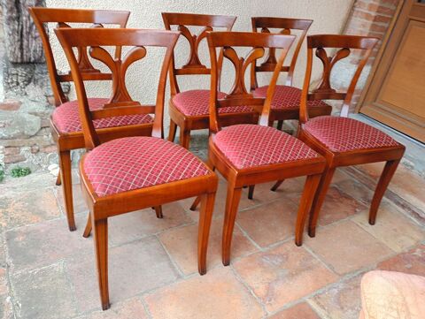 SUITE DE 6 CHAISES MERISIER STYLE DIRECTOIRE L'Isle-Jourdain (32)