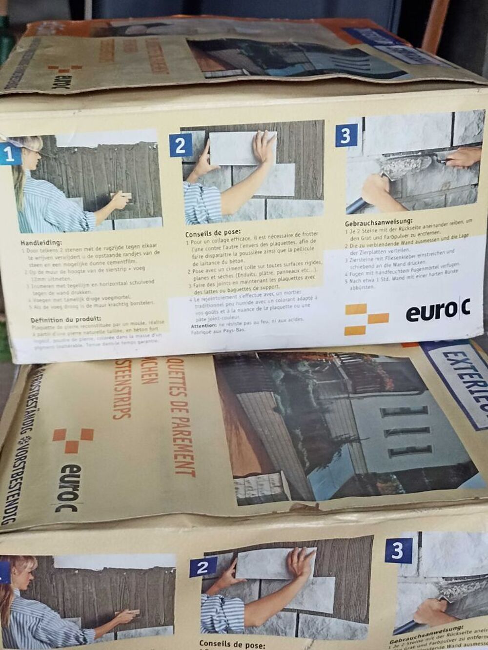 parement pierre reconstitu&eacute;e Bricolage