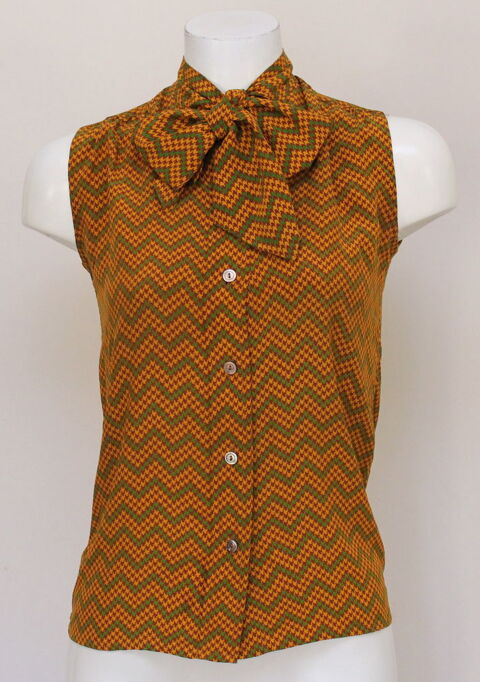 Top soie col lavallire YVES SAINT LAURENT Rive Gauche T.34 100 Issy-les-Moulineaux (92)