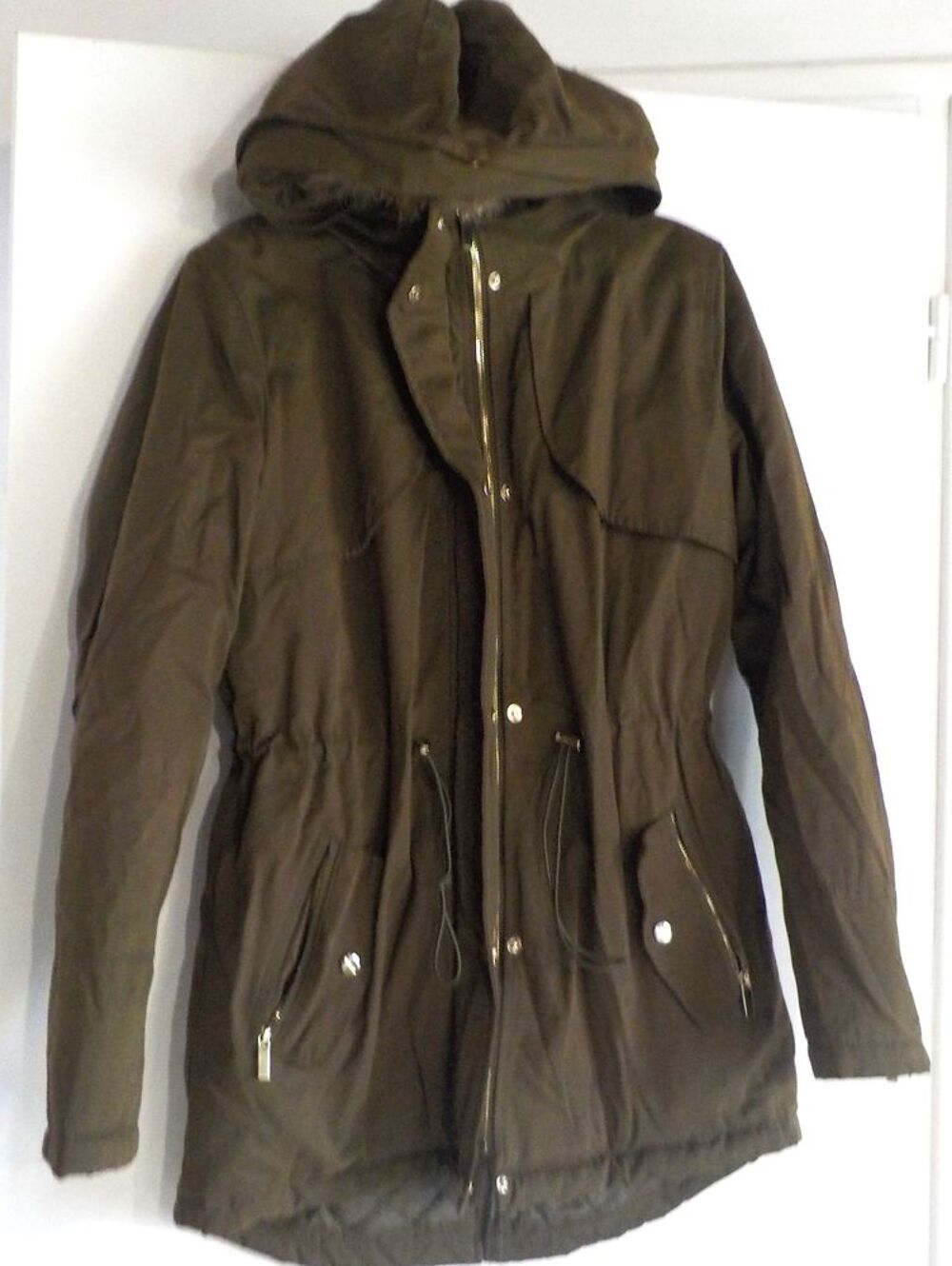 PARKA MARRON A CAPUCHE PIMKIE TAILLE 38 Vêtements