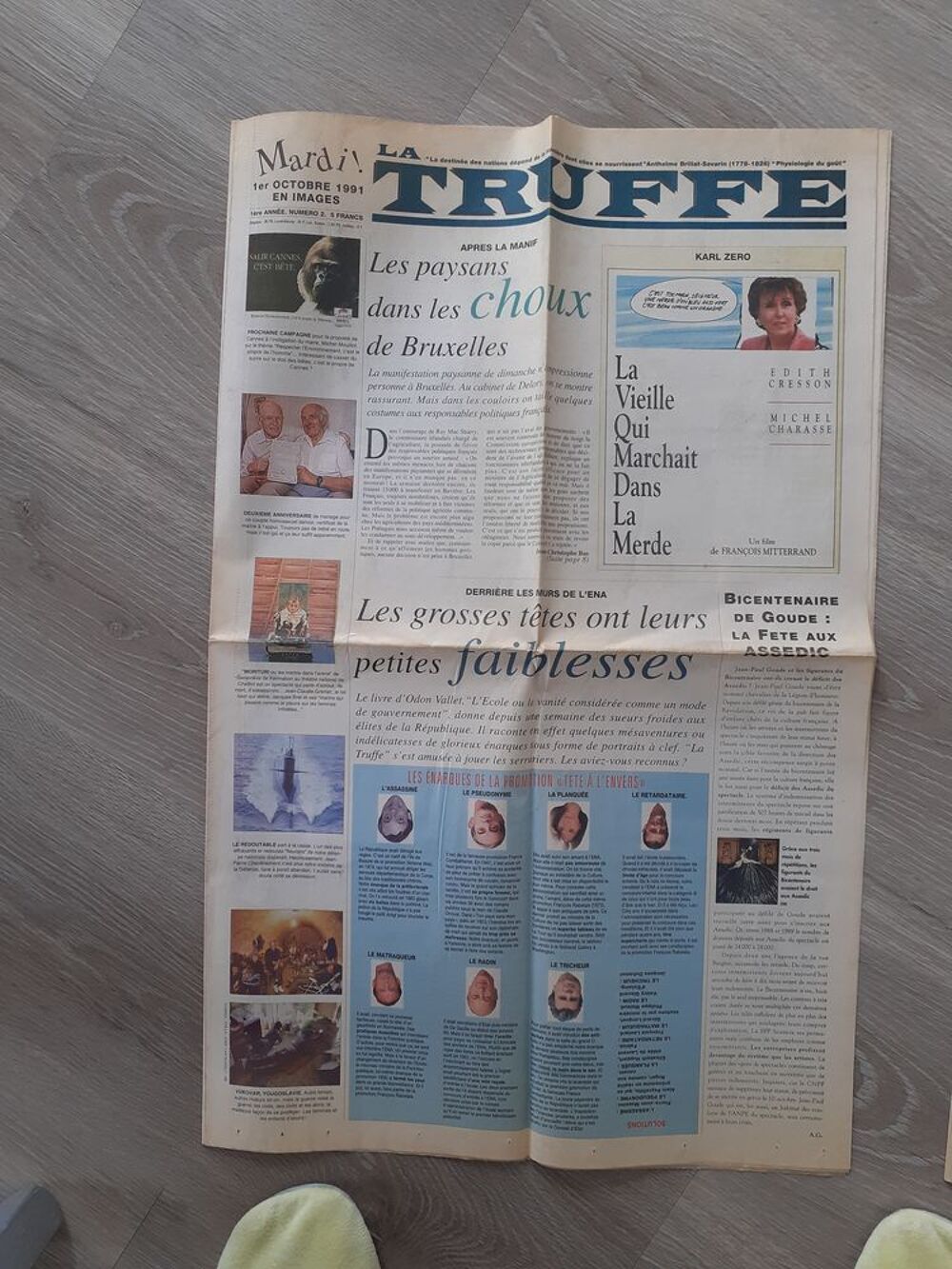 Journal LA TRUFFE - 1&egrave;re ann&eacute;e OCTOBRE 1991 