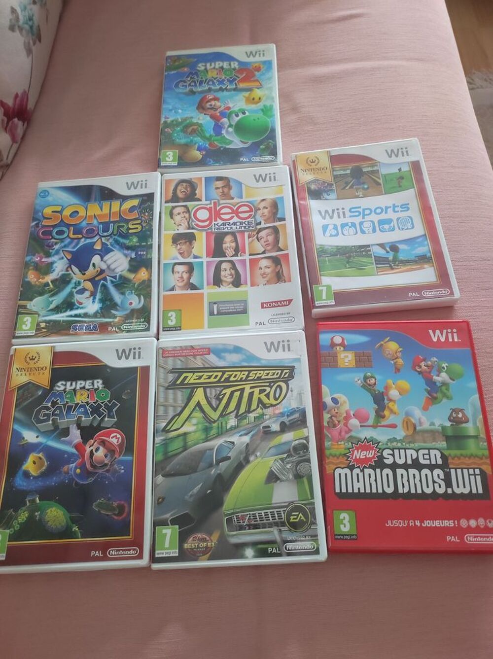 Jeux vid&eacute;o pour la Wii le Lot de 7 jeux Consoles et jeux vidéos