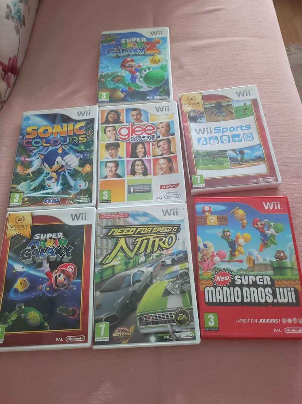 Jeux vid&eacute;o pour la Wii le Lot de 7 jeux Consoles et jeux vidos