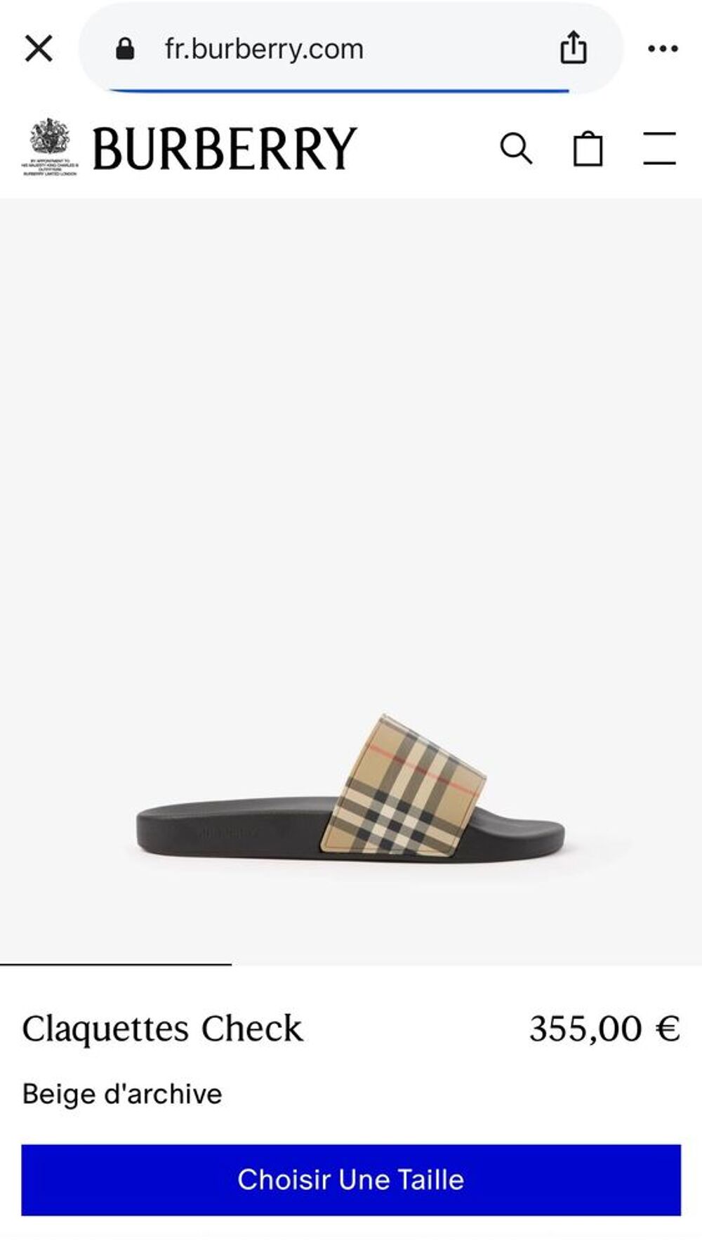 Authentiques claquettes Burberry's Chaussures