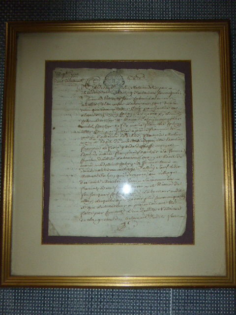 Document acte notari 1770 (monarchie Louis XV) 10 Rueil-Malmaison (92)