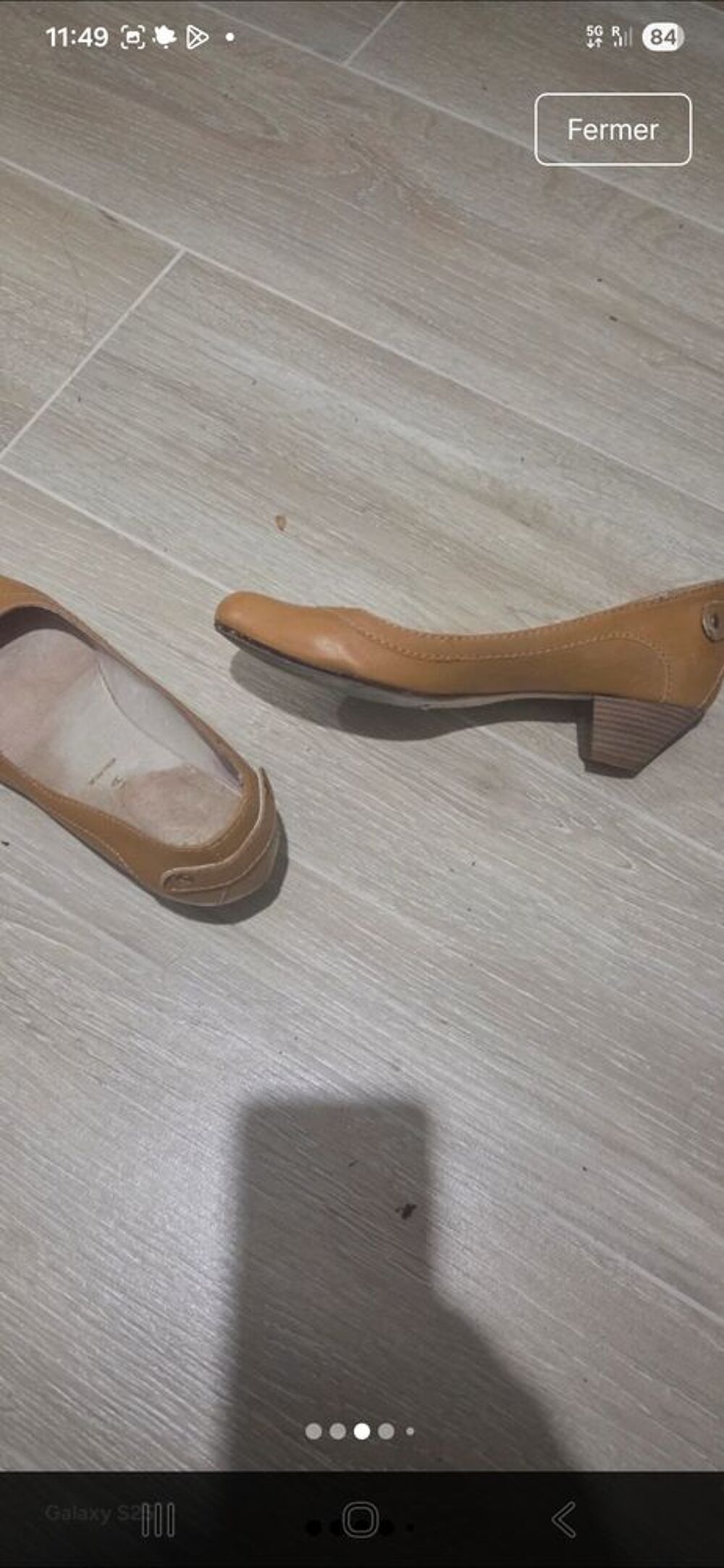 Ballerines / Escarpins en cuir camel - Taille 39 Chaussures