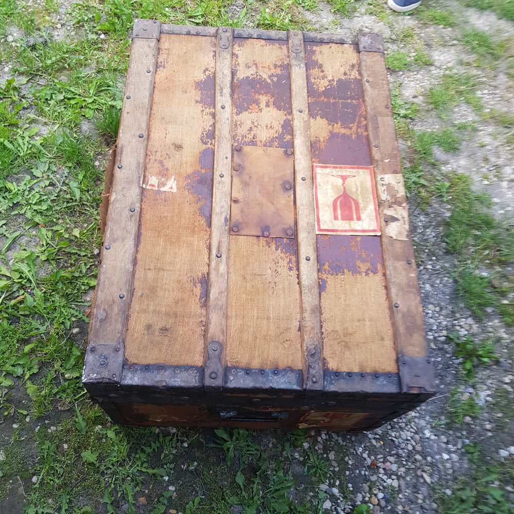ancienne malle de voyage en bois ancien Meubles