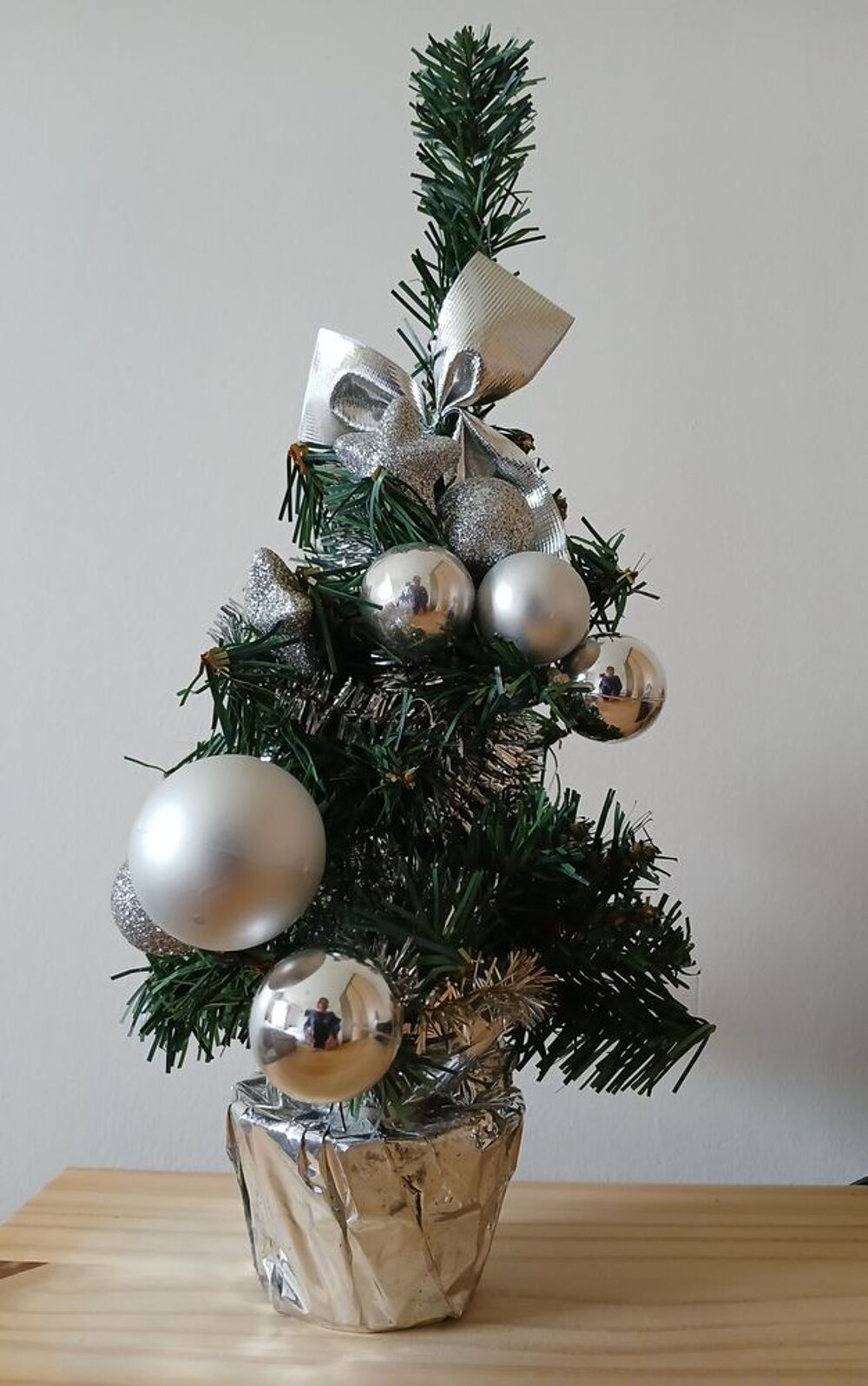 SAPIN DE NOEL ARTIFICIEL MINIATURE DECORE ARGENT Décoration