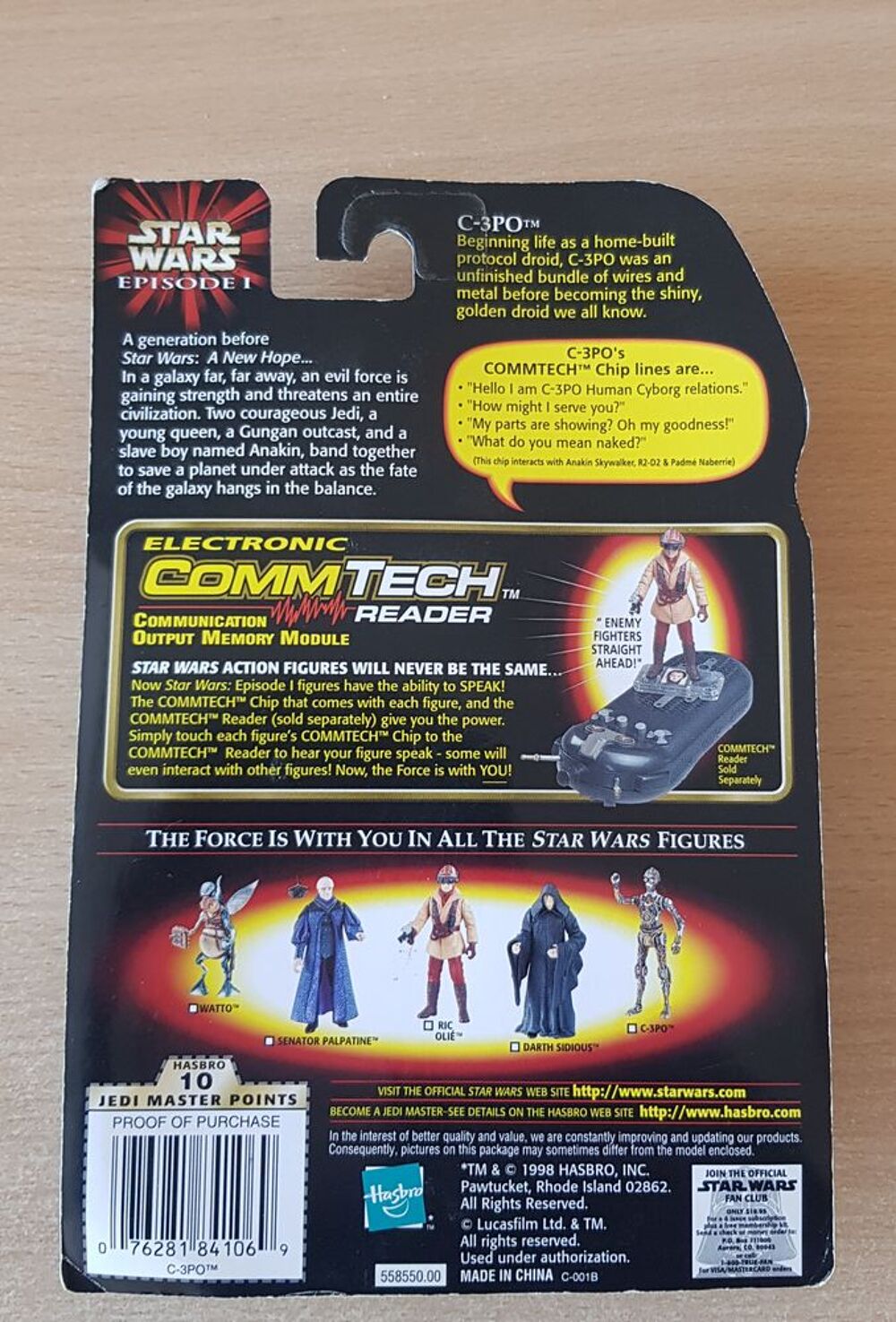figurine star wars starwars hasbro &eacute;pisode 1 c-3po robot 