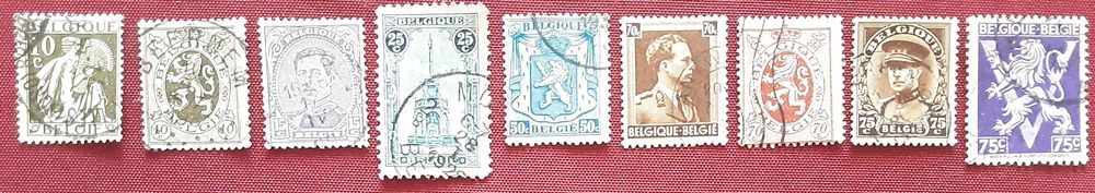 timbres &agrave; collection BELGIQUE Centimes 1950-1960 