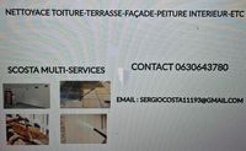   nettoyace toiture terrase façade peinture interieur  