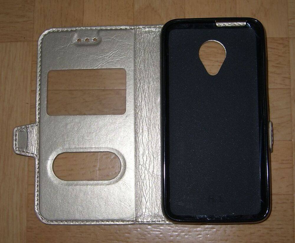 Etui folio &agrave; fen&ecirc;tres cuir pour smartphone 4' Téléphones et tablettes