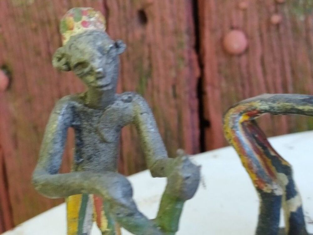 Figurines M&eacute;tal Afrique Africain M&eacute;tier 