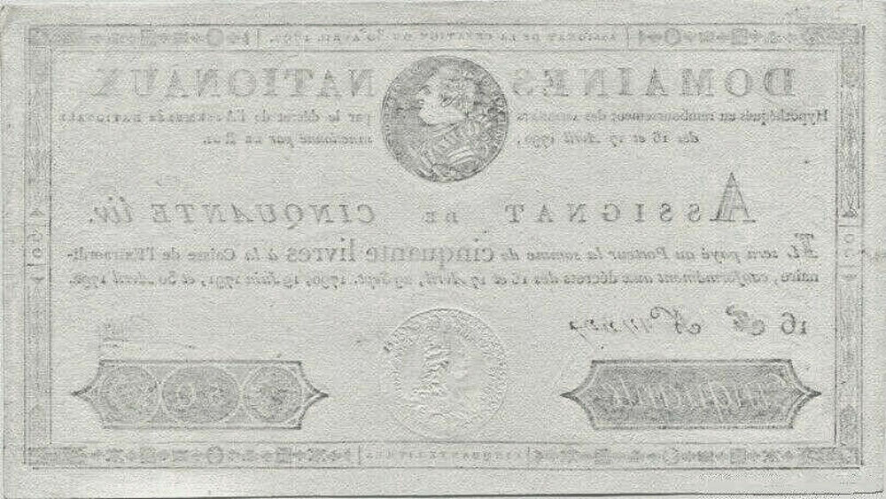  L 129 ASSIGNAT 50 LIVRES EFF ROYALE RARE 