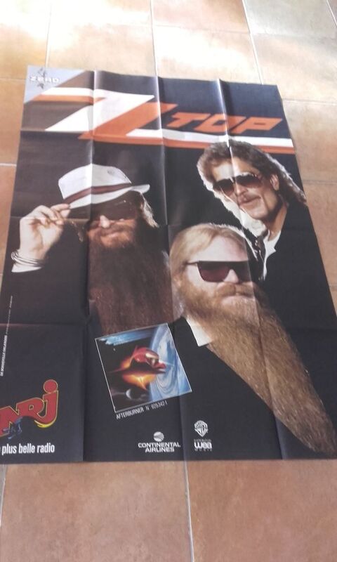 ZZ Top : Affiche Originale Concerts Paris 1986 100 Angers (49)