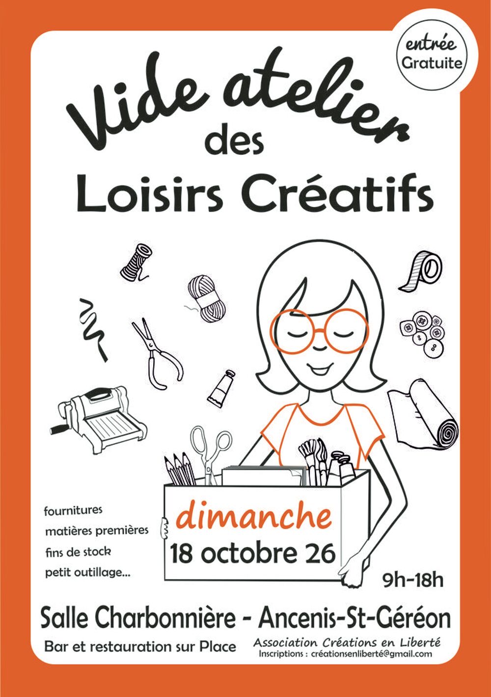 Vide atelier Loisirs Cr&eacute;atifs Vide grenier, marché aux puces, braderie
