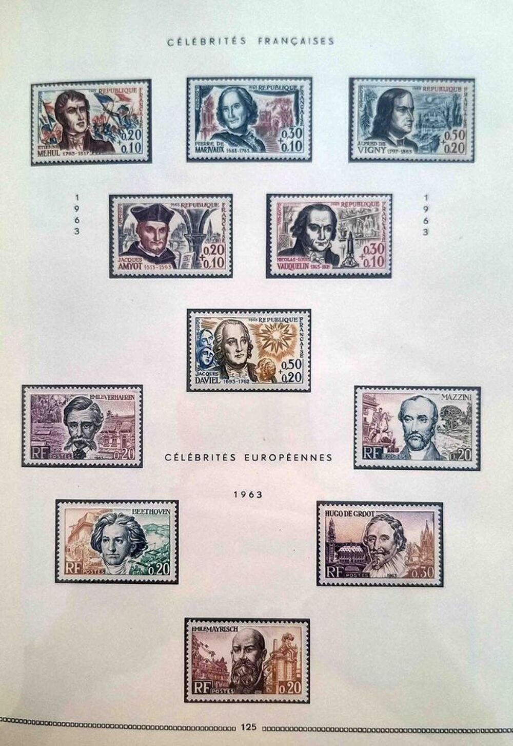 S&eacute;rie de timbres de collection de France G14 