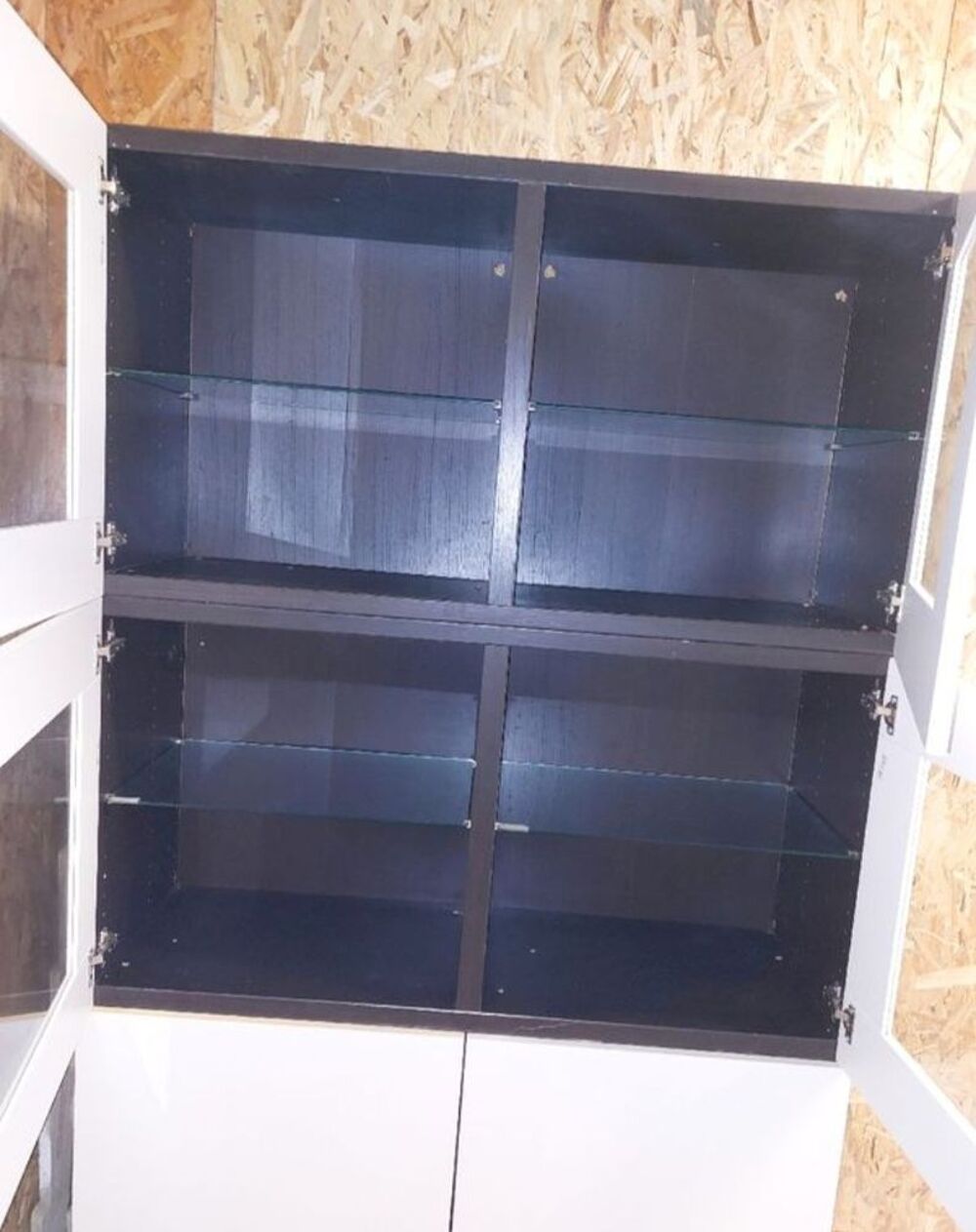 3 meubles blanc de salle &agrave; manger Meubles