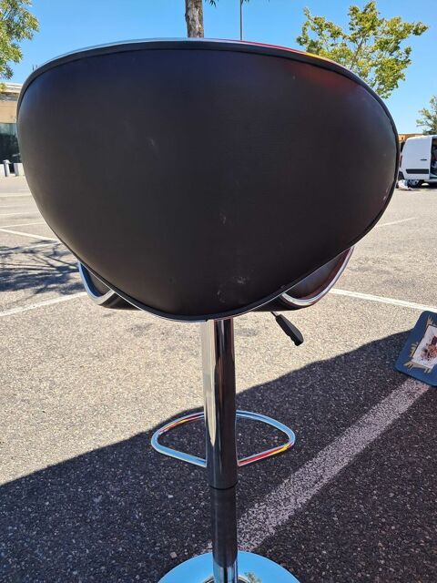 tabouret de bar inox et cuir marron 25 Montauban (82)