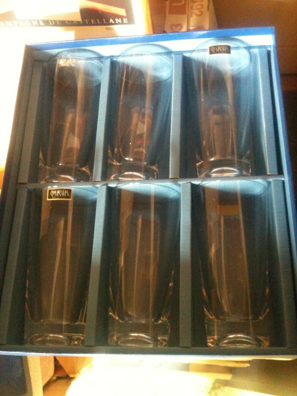 6 verres hauts collection Villers Cristal de S&egrave;vres Cuisine