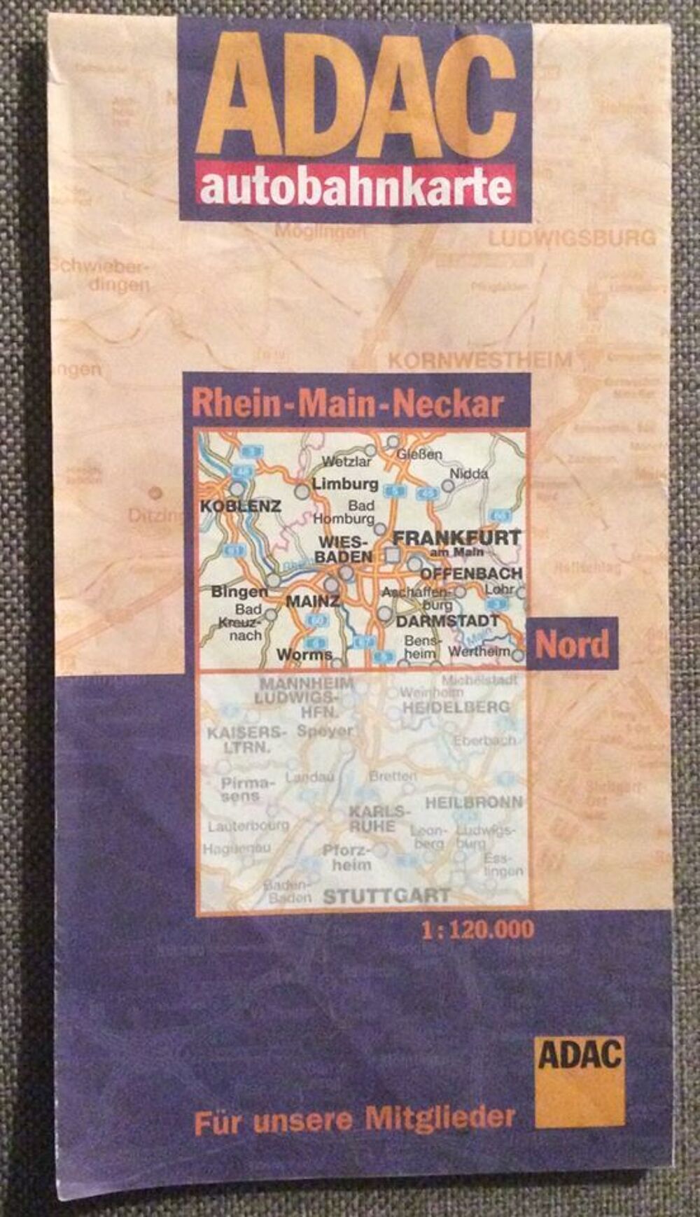 Carte routi&egrave;re Allemagne Rhein Main Neckar (ADAC) Livres et BD