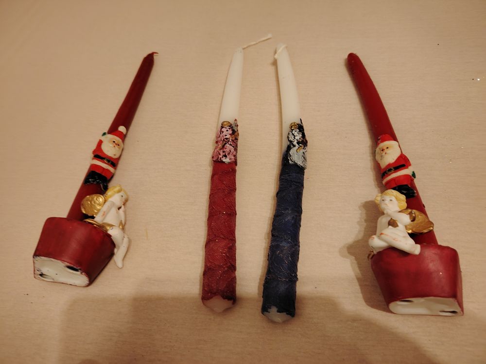 LOT DE BOUGIES POUR NO&Euml;L Décoration