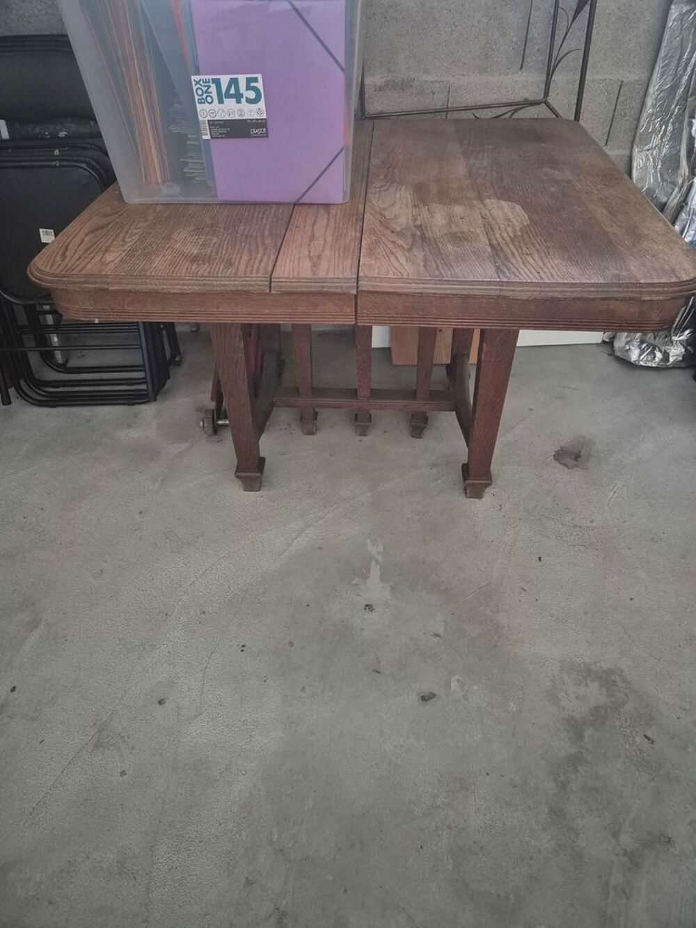 table ch&ecirc;ne ancienne extensible 60e Meubles