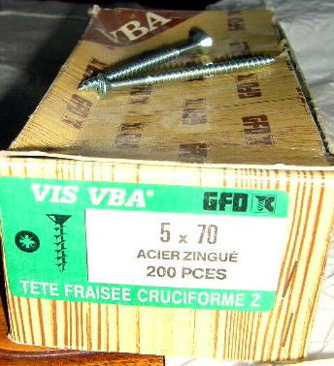 lot de 50 vis VBA GFO 5x70mm en acier zingué 4 Versailles (78)