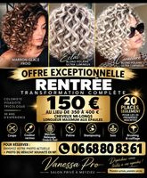   Coiffeuse , coloriste, visagiste, 